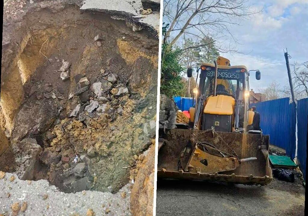 В Хостинском районе Сочи начали восстанавливать дорогу